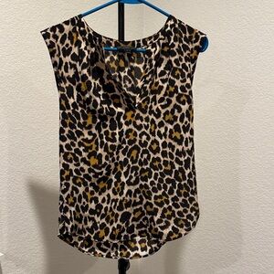 J. Crew Leopard Print Blouse - Black and Tan
